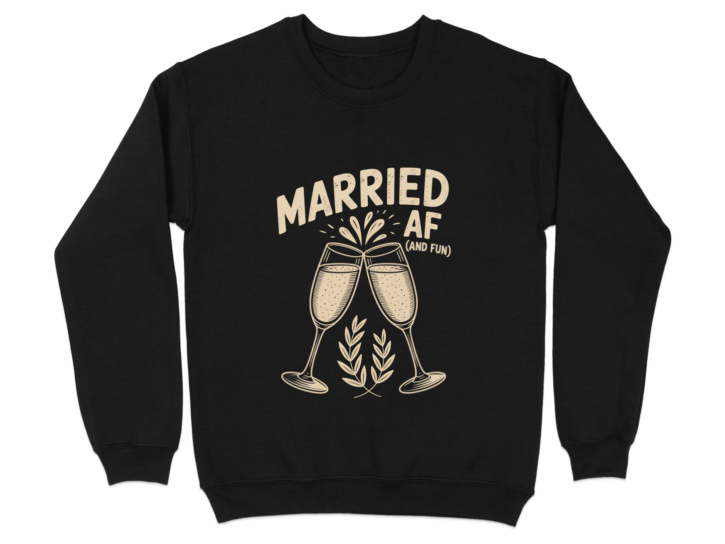 Married AF and Fun Glasses Printed Sweatshirt product