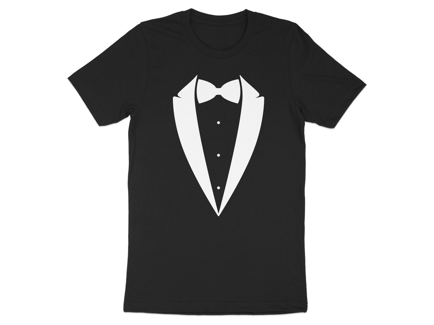 Formal Tuxedo Graphic Print Black Short Sleeve Shirt product
