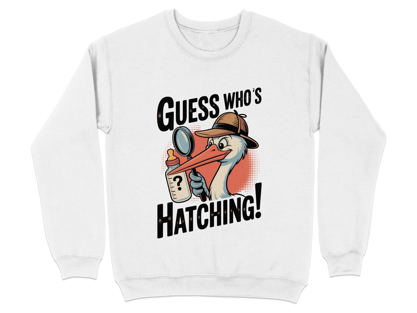Guess Who's Hatching Stork Themed Sweatshirt Product