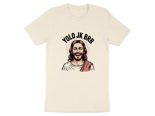 YOLO JK BRB Humorous Graphic T-shirt product type