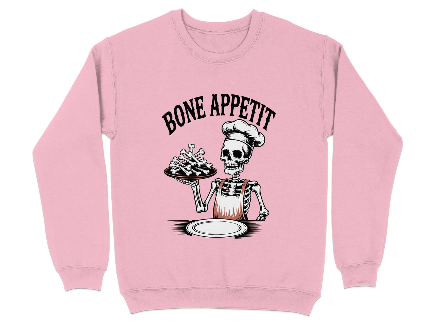 Bone Appetit Skeleton with Chef Hat Sweatshirt product type