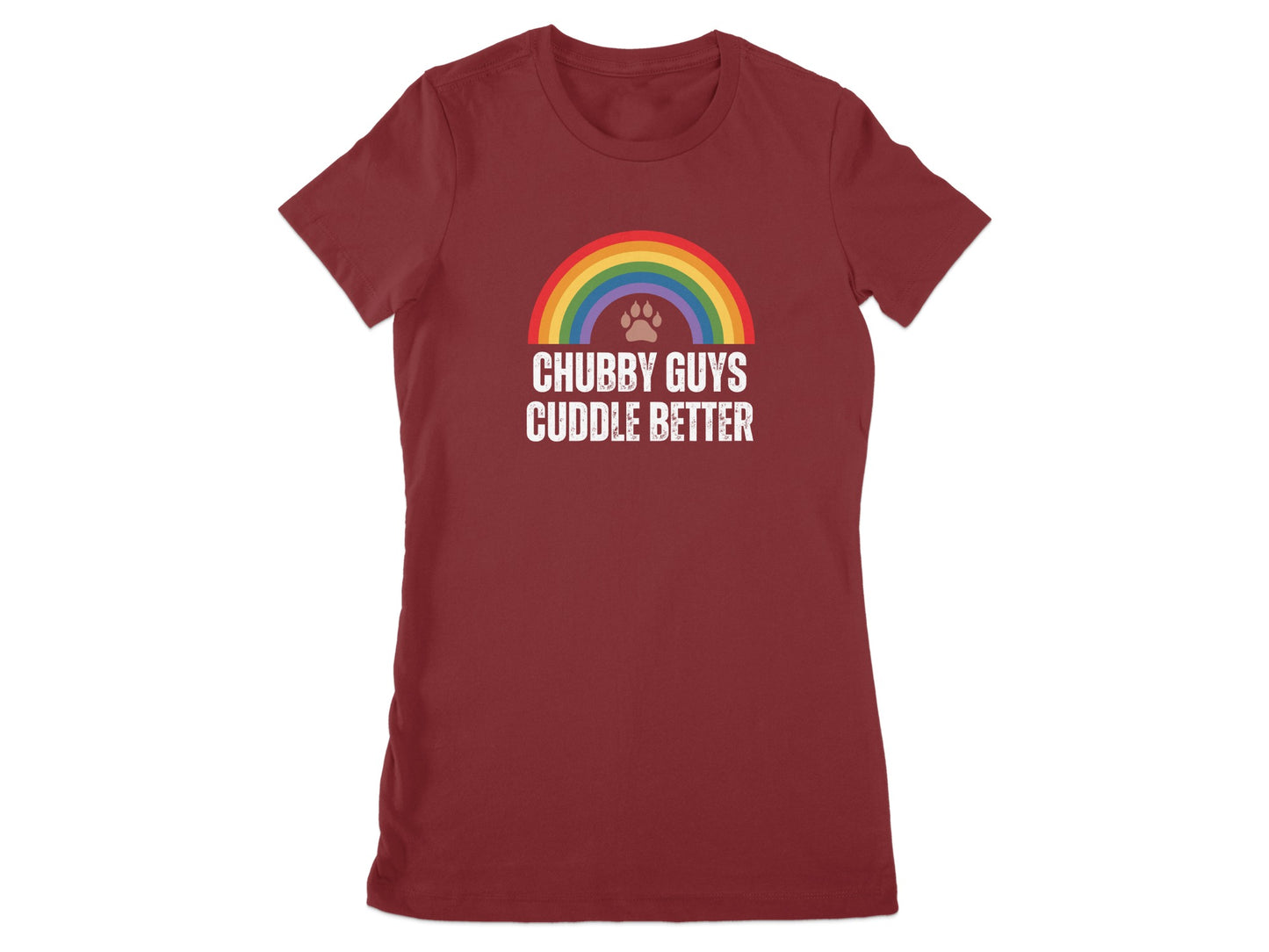 Chubby Guys Cuddle Better Rainbow T-Shirt product