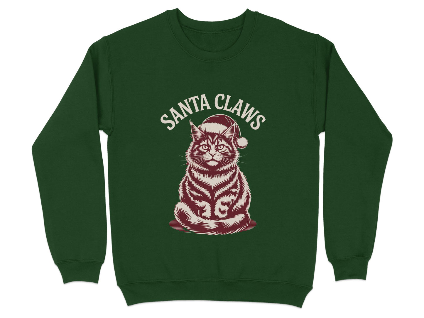 Festive Santa Claws Cat Sweatshirt Graphic product type
