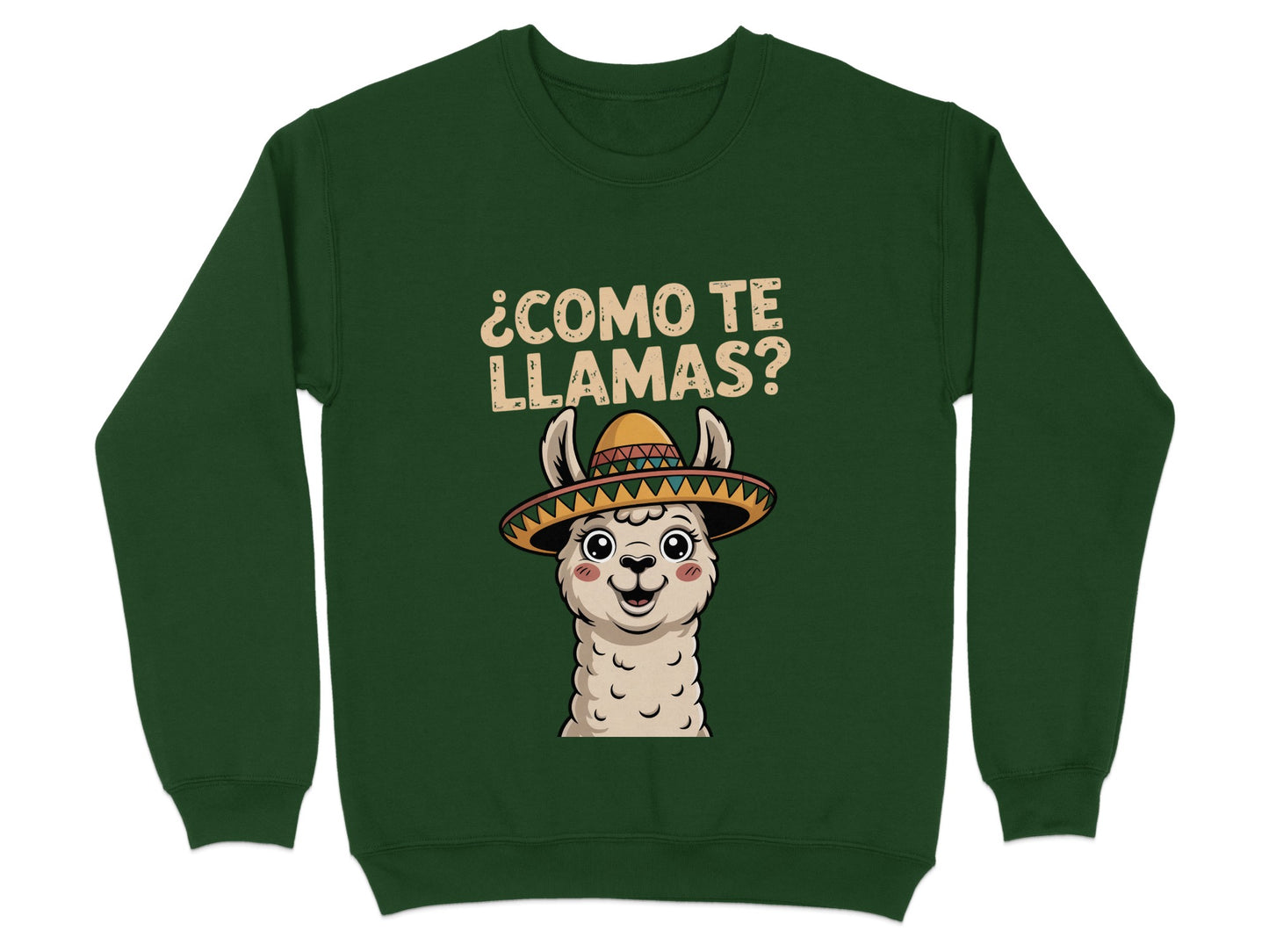 ¿Como Te Llamas Funny Llama Graphic Sweatshirt product type