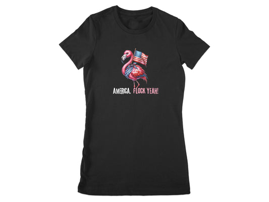 America Flock Yeah Flamingo Graphic T-shirt product type