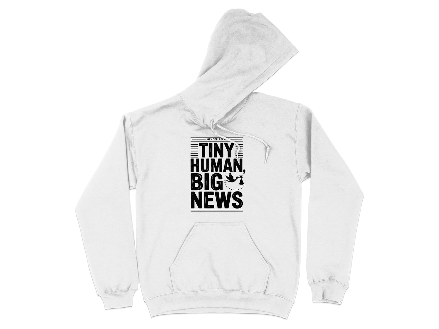 Tiny Human Big News Printed Hooded Sweatshirt product type