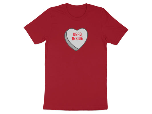 Dead Inside Heart Graphic Red T-shirt product type