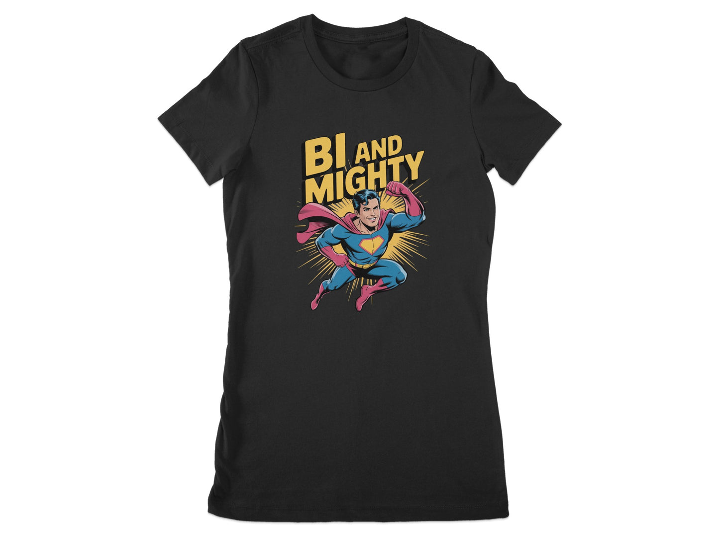 BI AND MIGHTY Superhero Graphic T-Shirt product