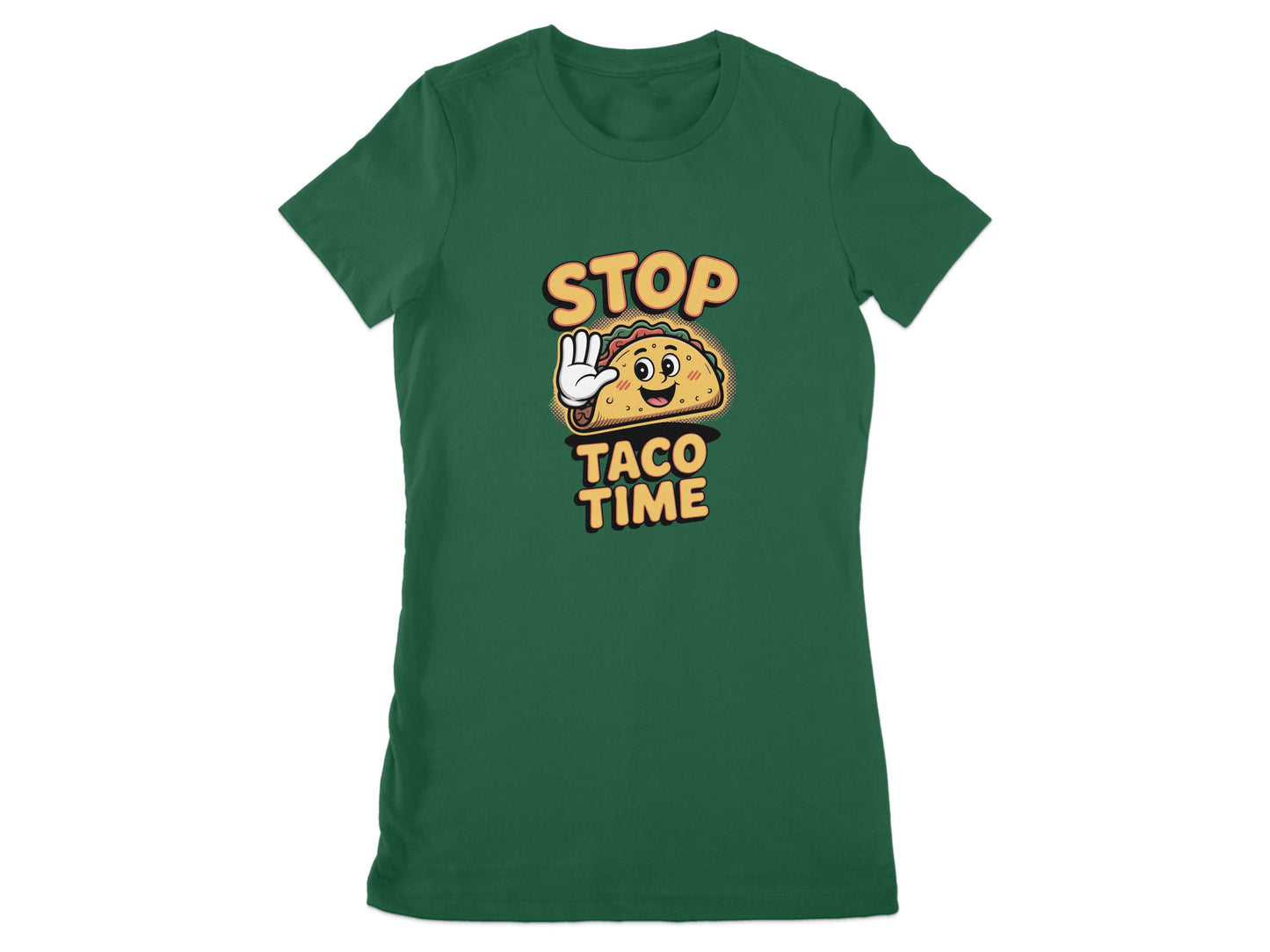 Stop Taco Time Graphic Tee Perfect for Taco Fans product type