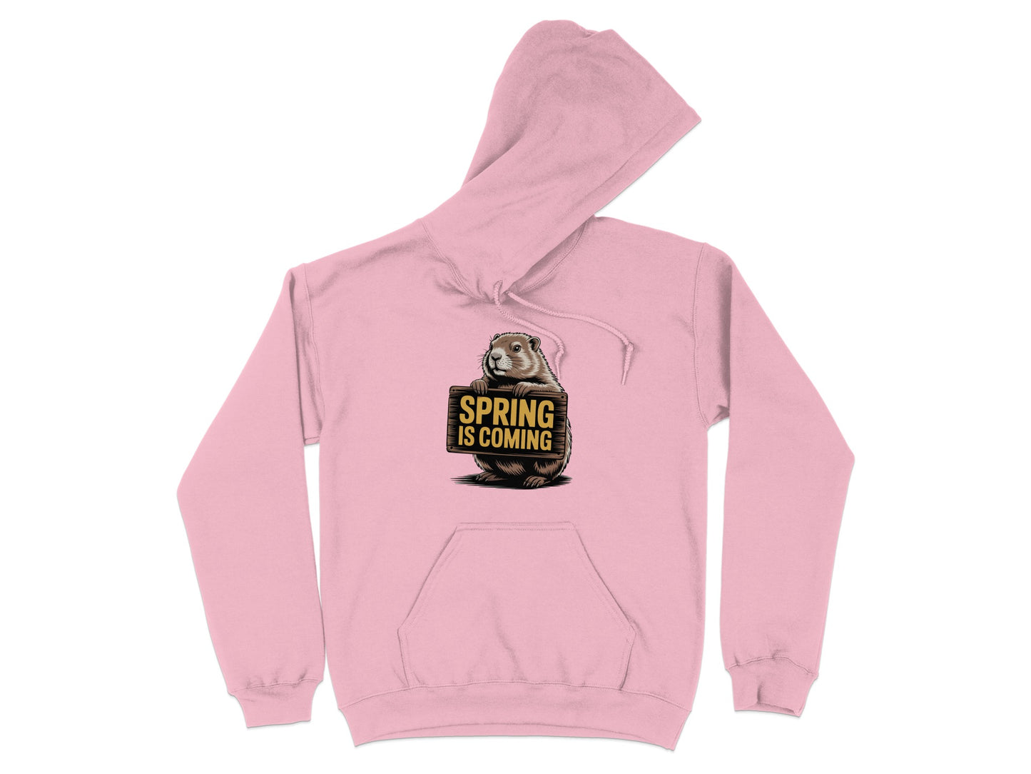 Spring Is Coming Groundhog Print Hoodie product