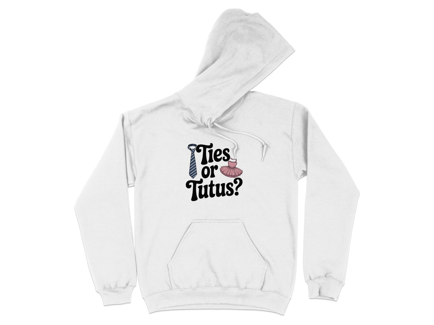 Gender Reveal Ties or Tutus Hoodie product