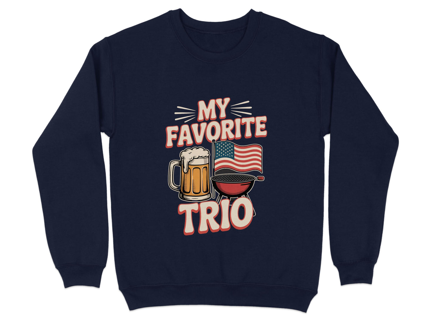 My Favorite Trio Patriotic Graphic Sweatshirt product type