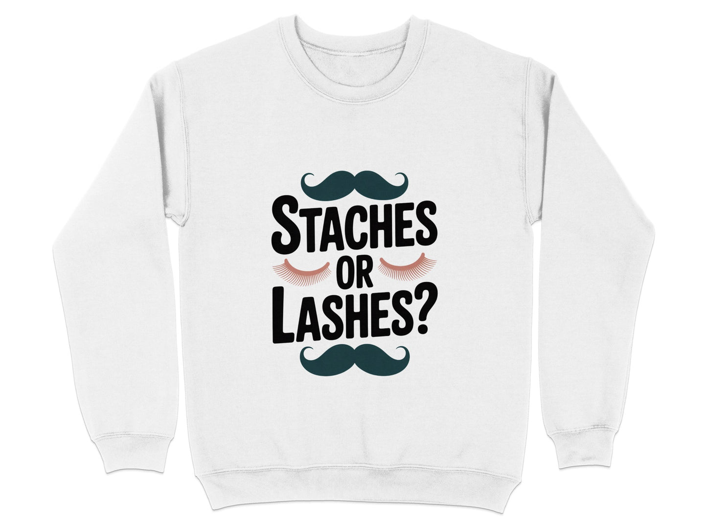 Staches or Lashes Graphic Sweatshirt product