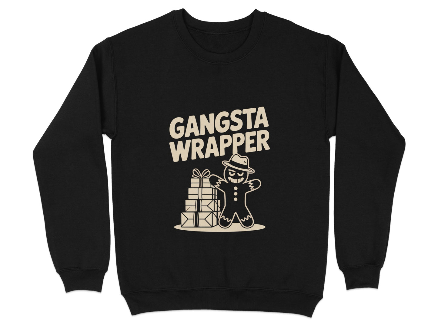 Funny Gangsta Wrapper Gingerbread Man Holiday product type