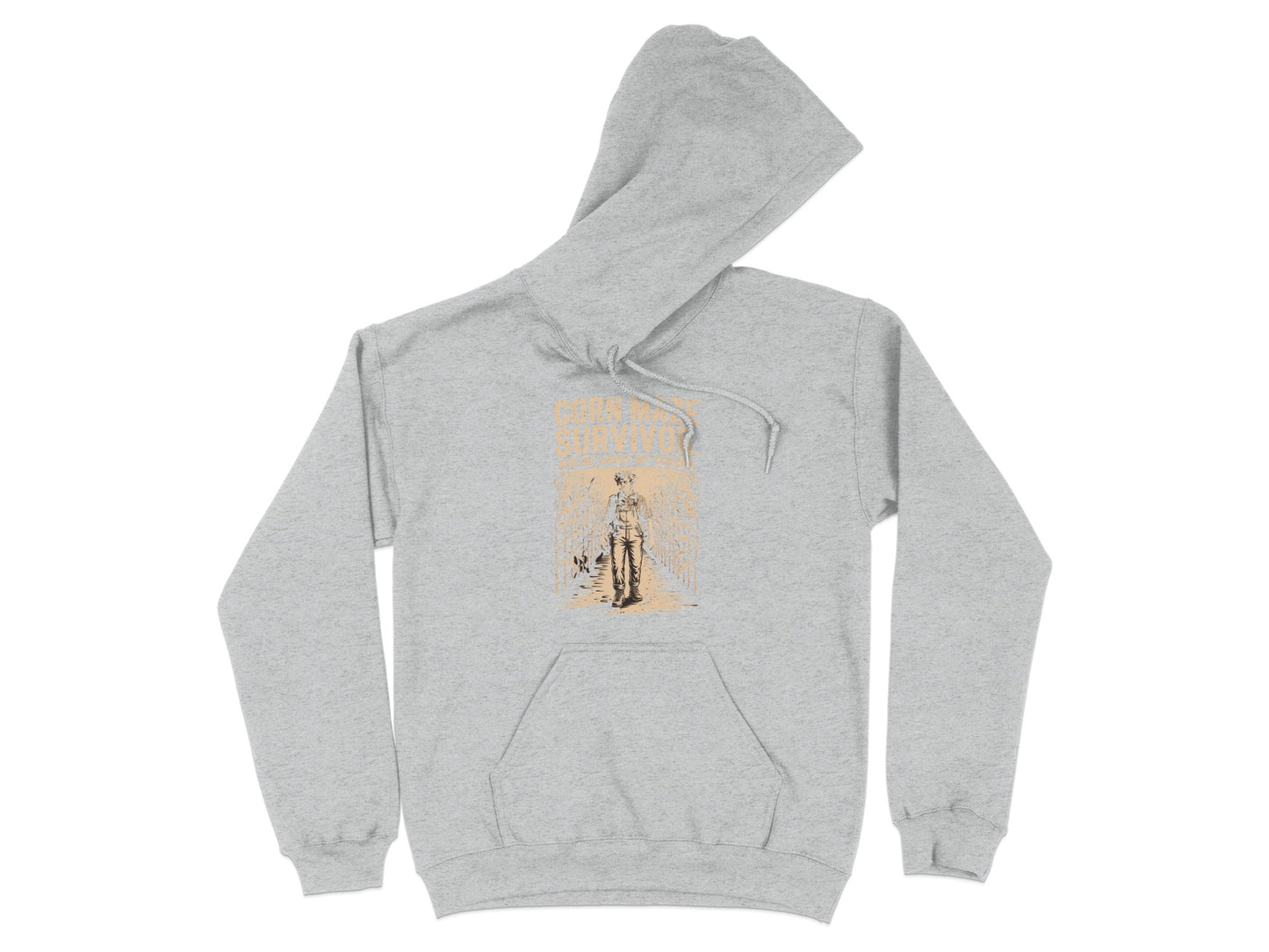 Standout Graphic Print Grey Hooded Sweatshirt product type