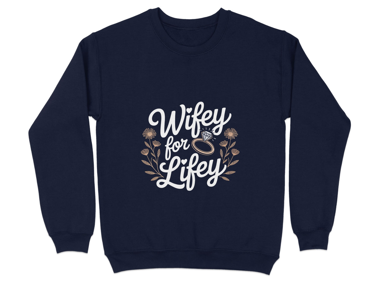 Wifey For Lifey Sweatshirt with Elegant Floral Design product