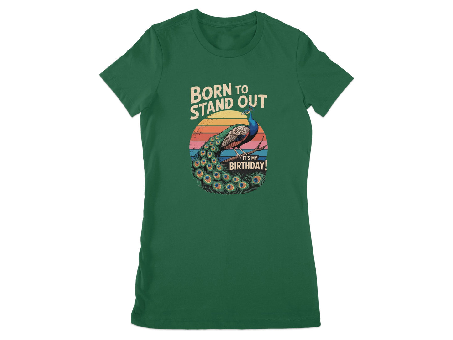 Born to Stand Out Peacock Birthday T-Shirt product type