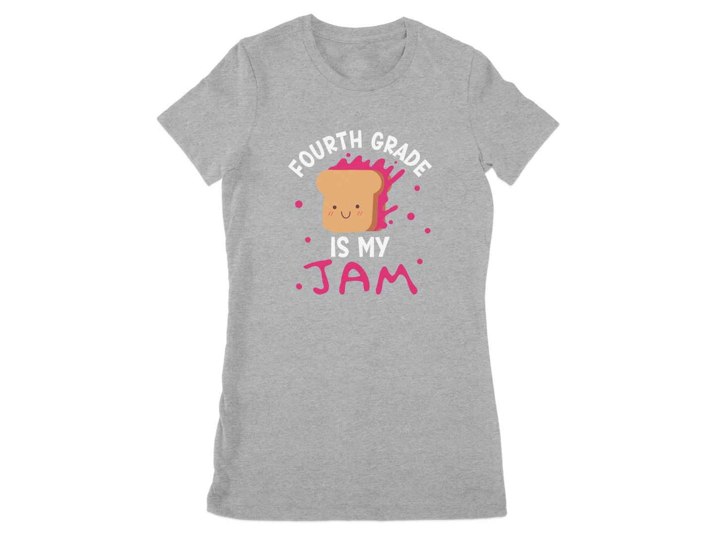 Fourth Grade Is My Jam Cute Grey T-Shirt product