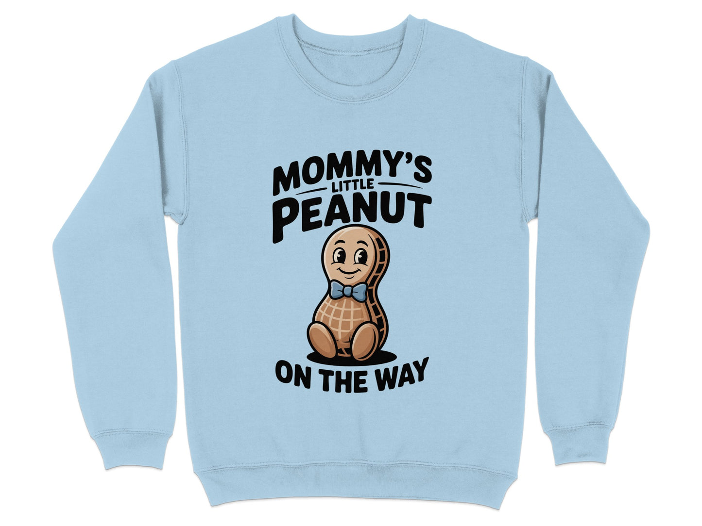 Mommy's Little Peanut On The Way Blue Sweatshirt product type