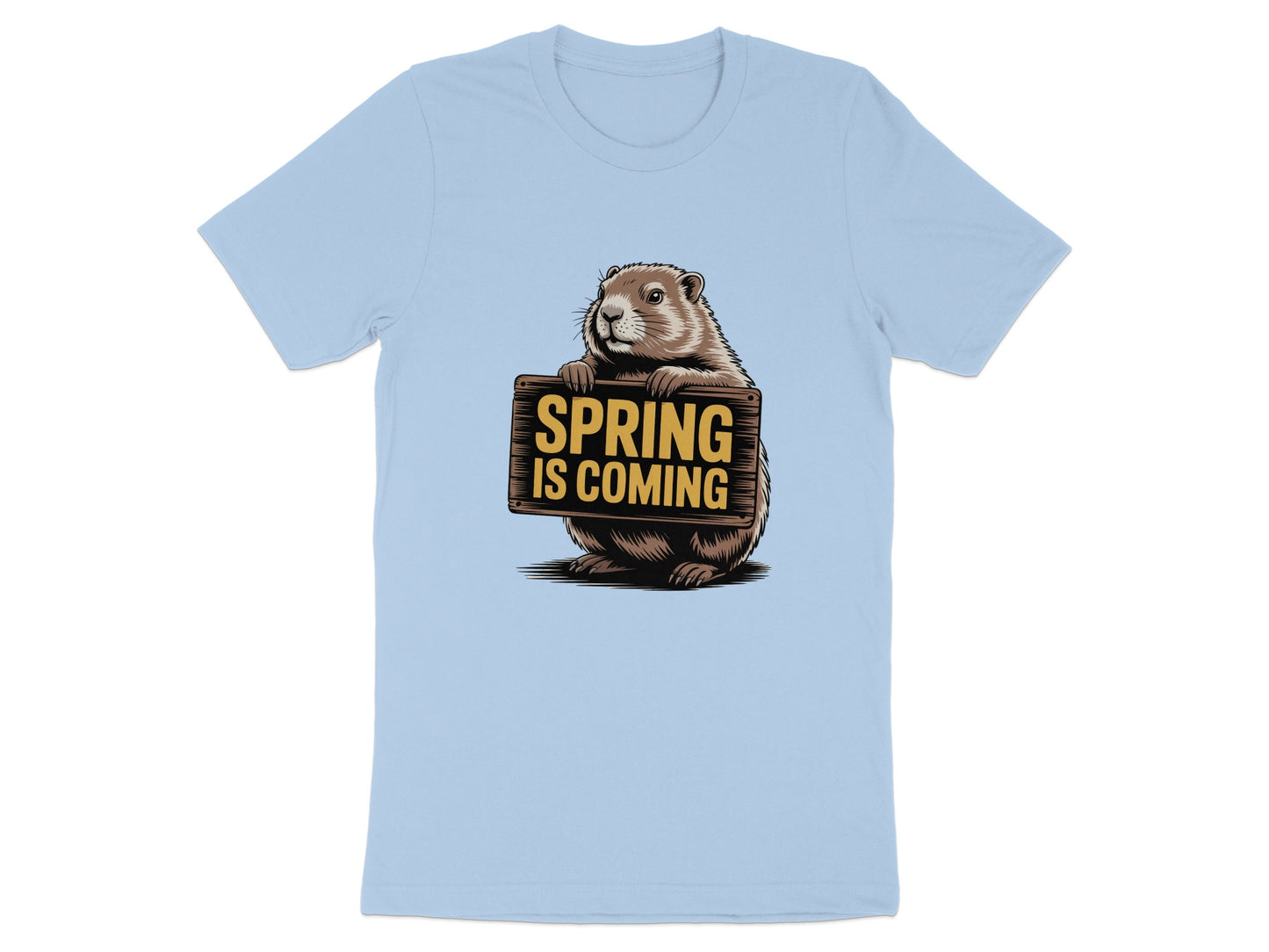 Spring is Coming Groundhog Graphic Casual Shirt product type