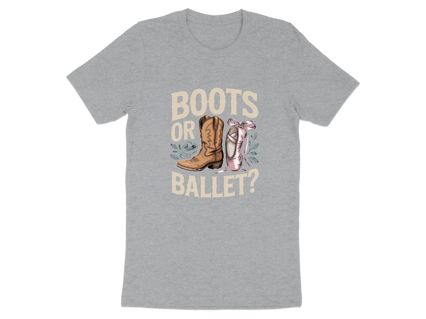 Boots or Ballet Printed T-shirt product type