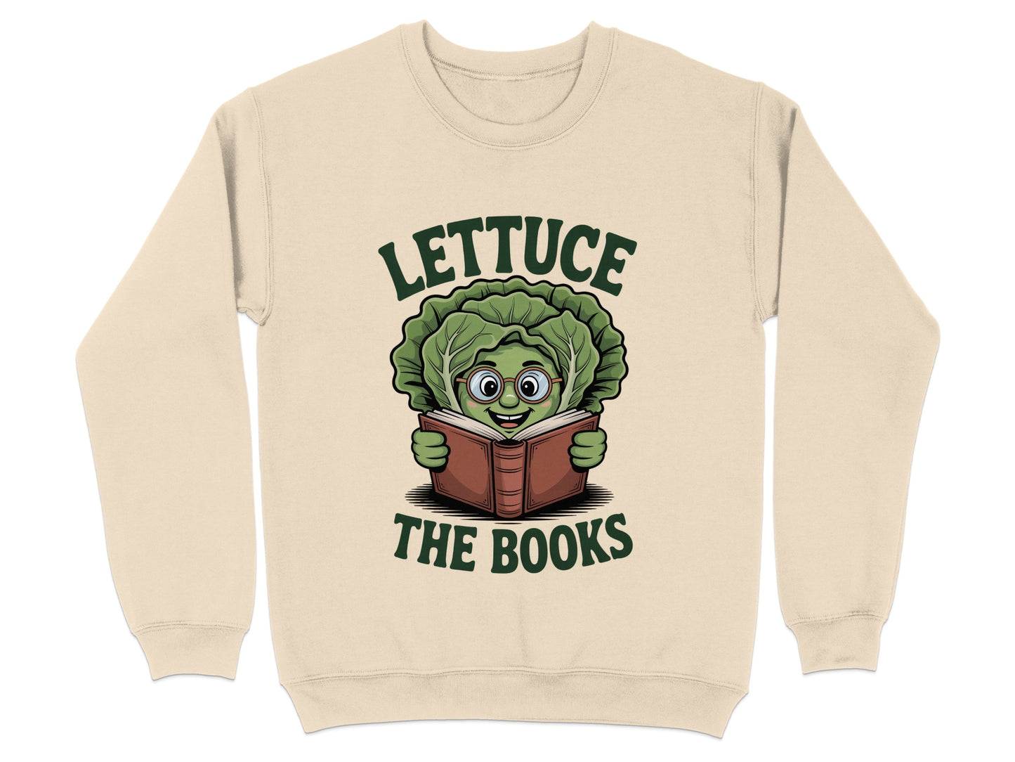 Lettuce The Books Funny Sweatshirt for Book Lovers product type