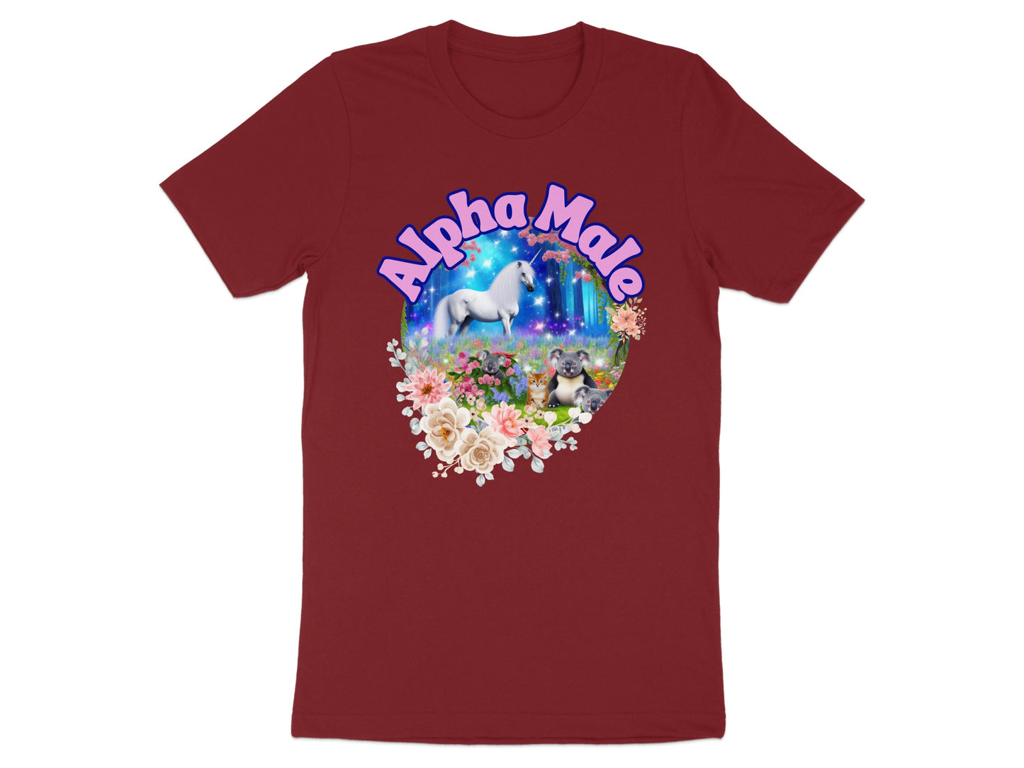 Alpha Male Unicorn and Cats Graphic T-Shirt product