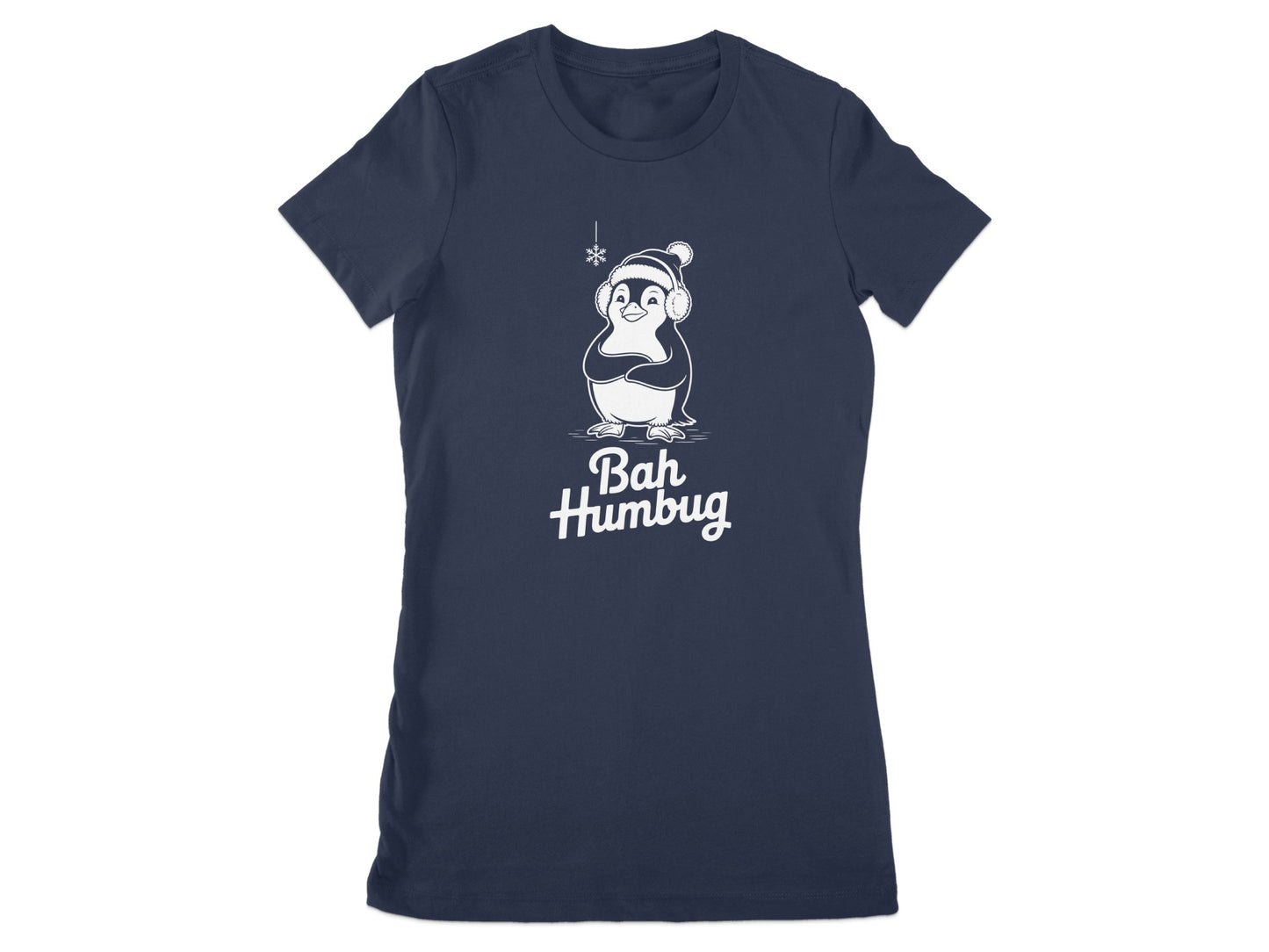 Bah Humbug Graphic Penguin Women's T-shirt product type