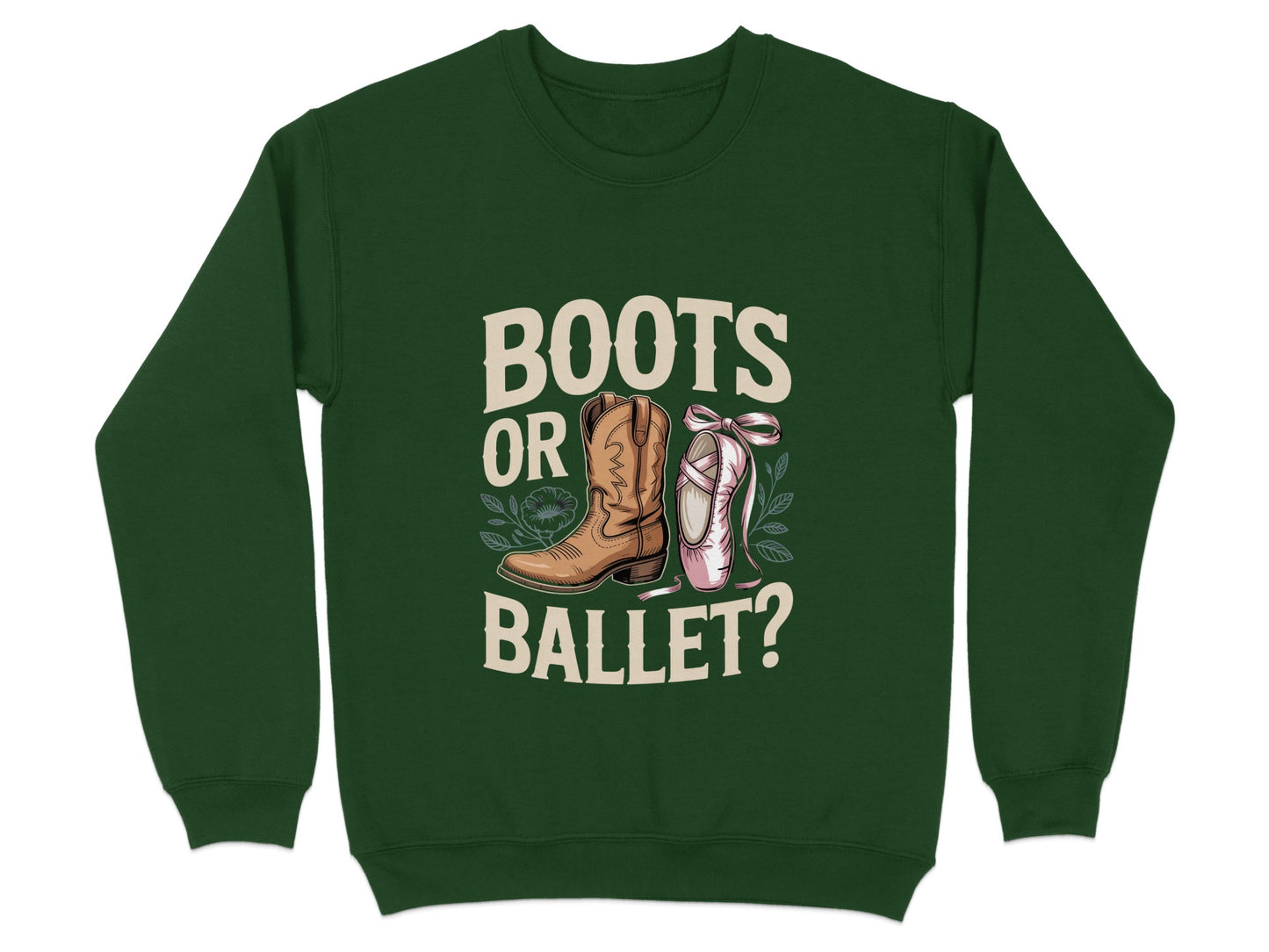 Boots or Ballet Print Graphic Sweatshirt product