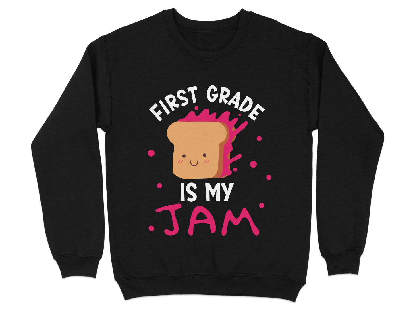 First Grade Is My Jam Cute Toast Graphic Sweatshirt product