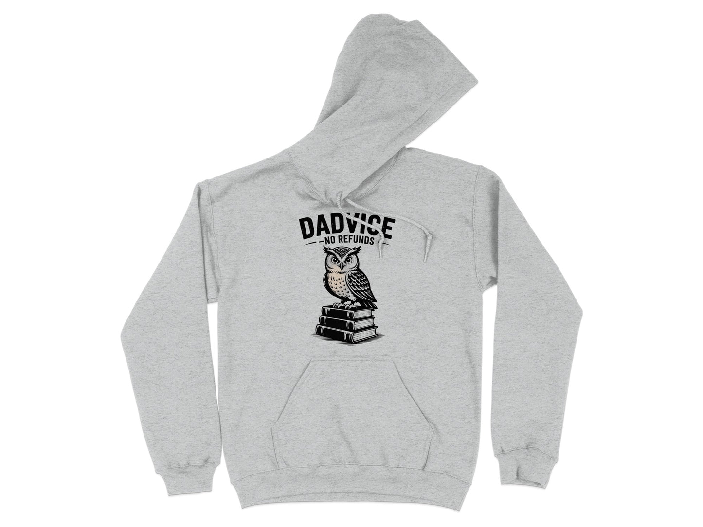 Dadvice No Refunds Owl Graphic Hoodie product type