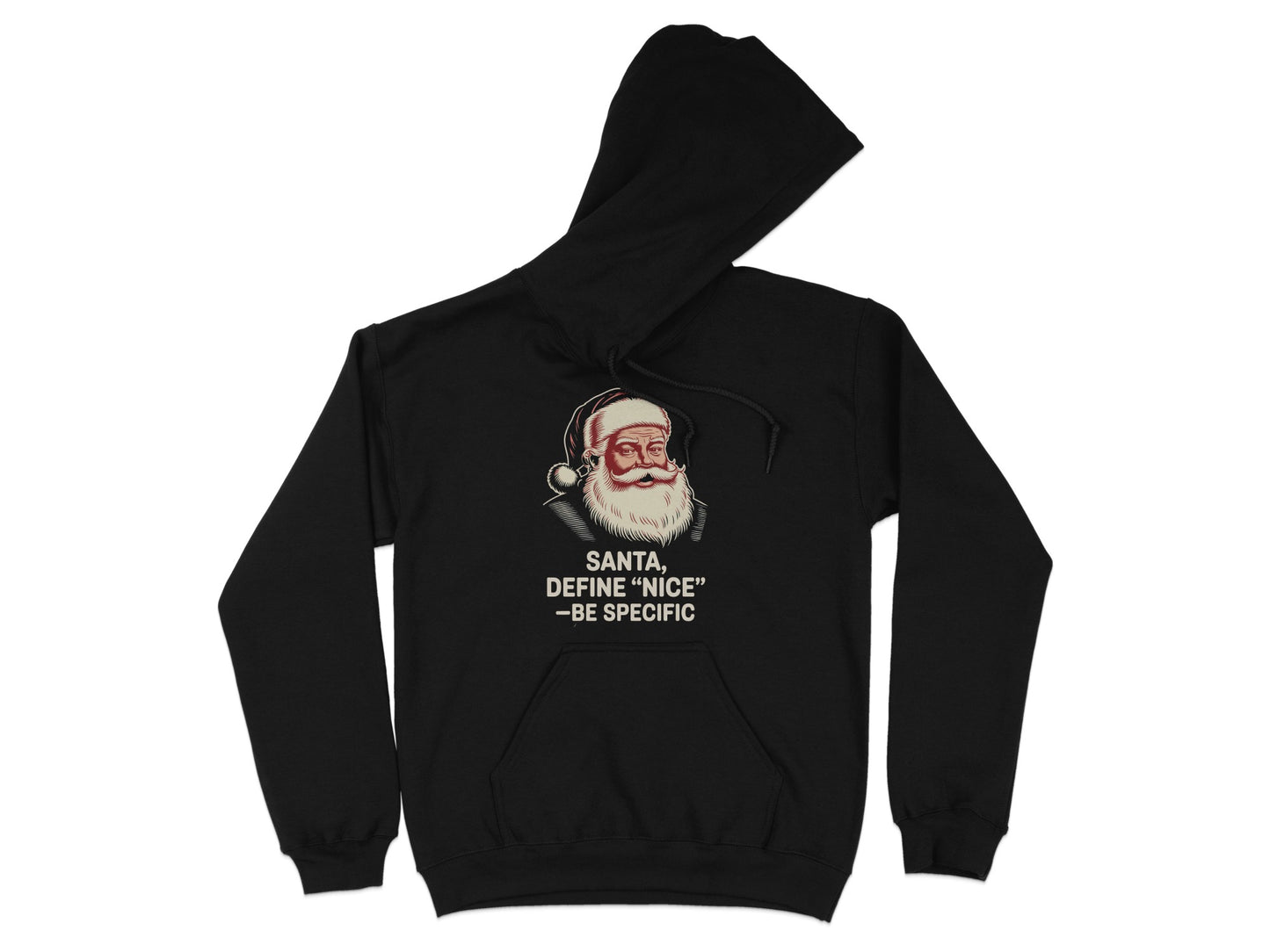 Santa Define Nice Be Specific Black Hoodie product type