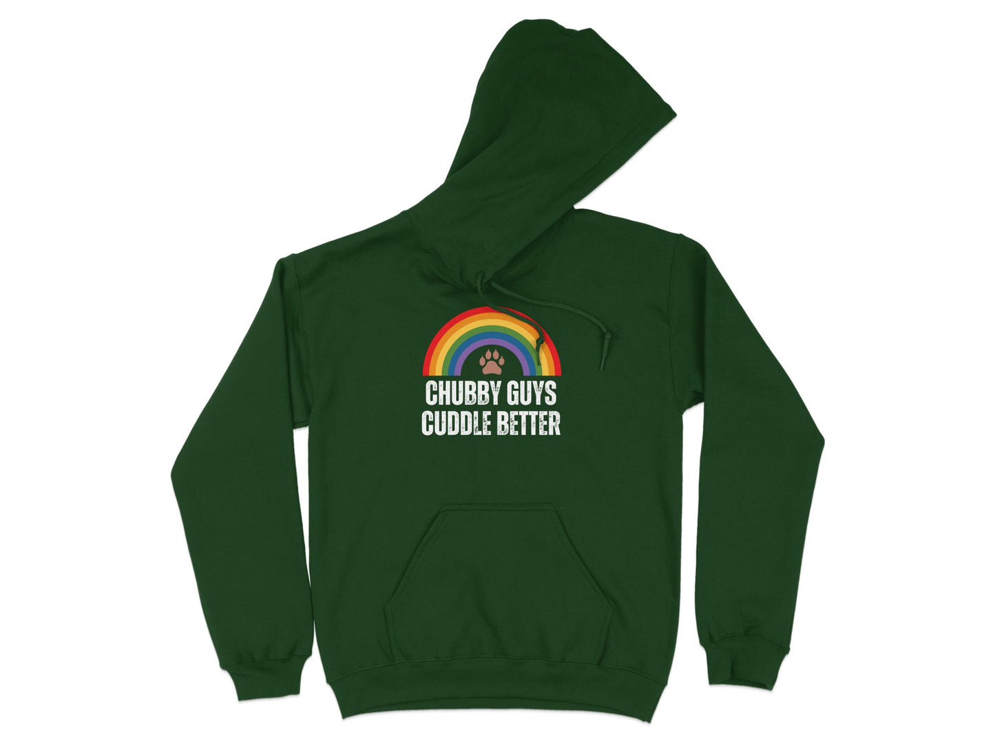 Chubby Guys Cuddle Better Rainbow Design Hoodie product