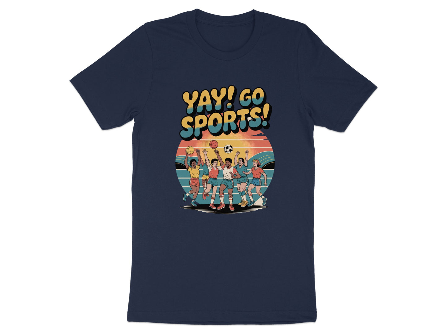 Yay Go Sports Cartoon Characters T-shirt product