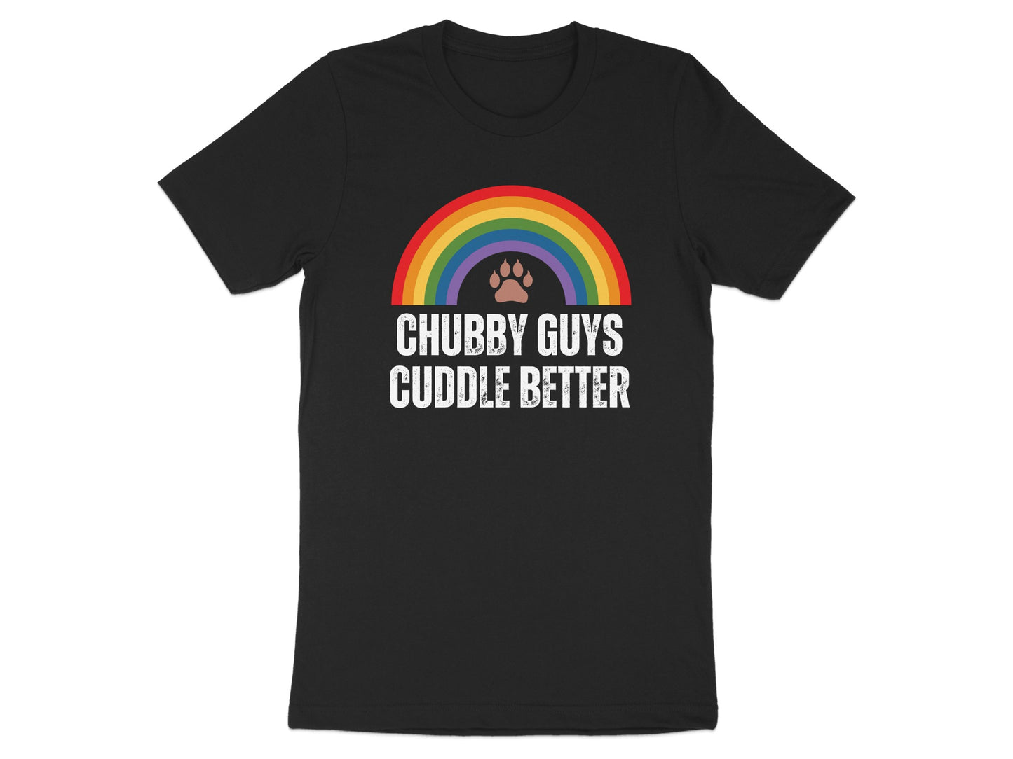 Chubby Guys Cuddle Better Rainbow Paw T-shirt product