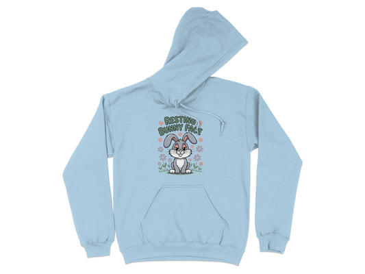 Resting Bunny Face Printed Funny Hoodie product type