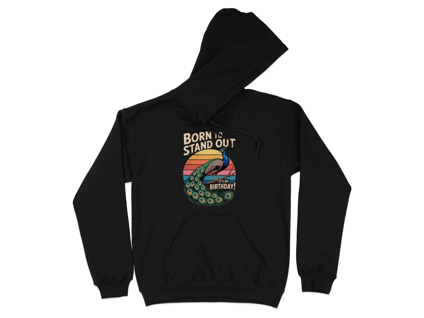 Born To Stand Out Peacock Birthday Hoodie product type