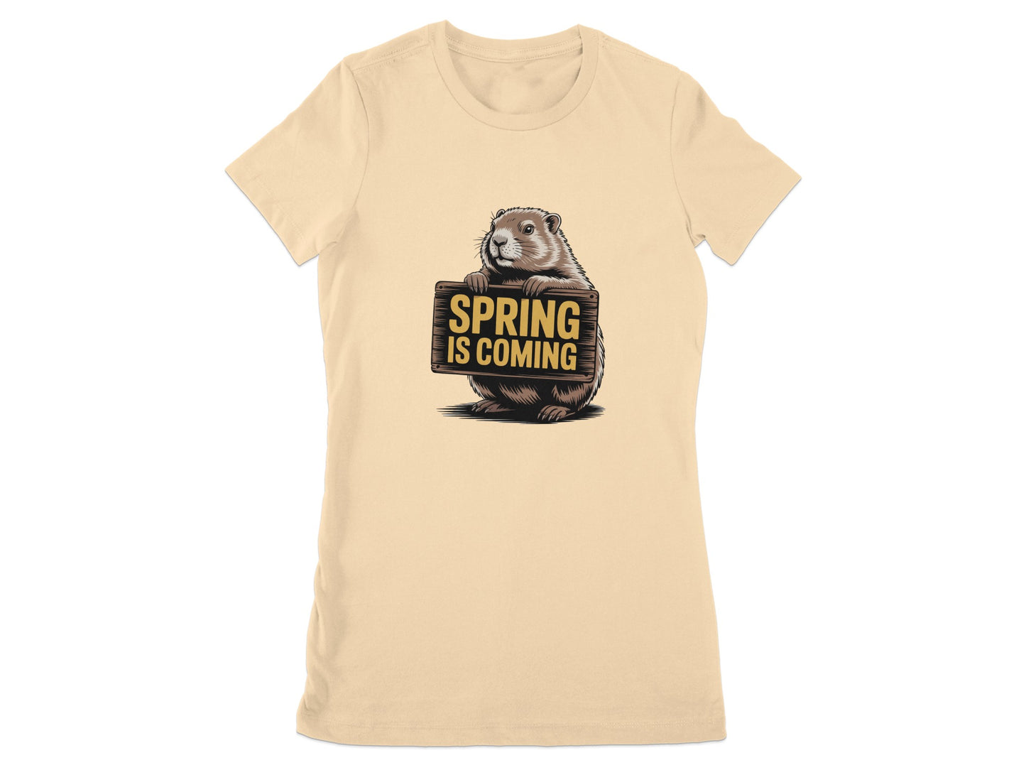 Spring Is Coming Groundhog Graphic T-shirt product