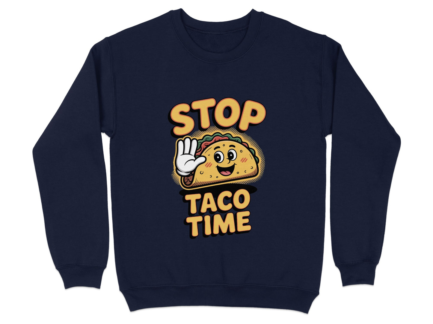 Stop Taco Time Graphic Crewneck Sweatshirt product