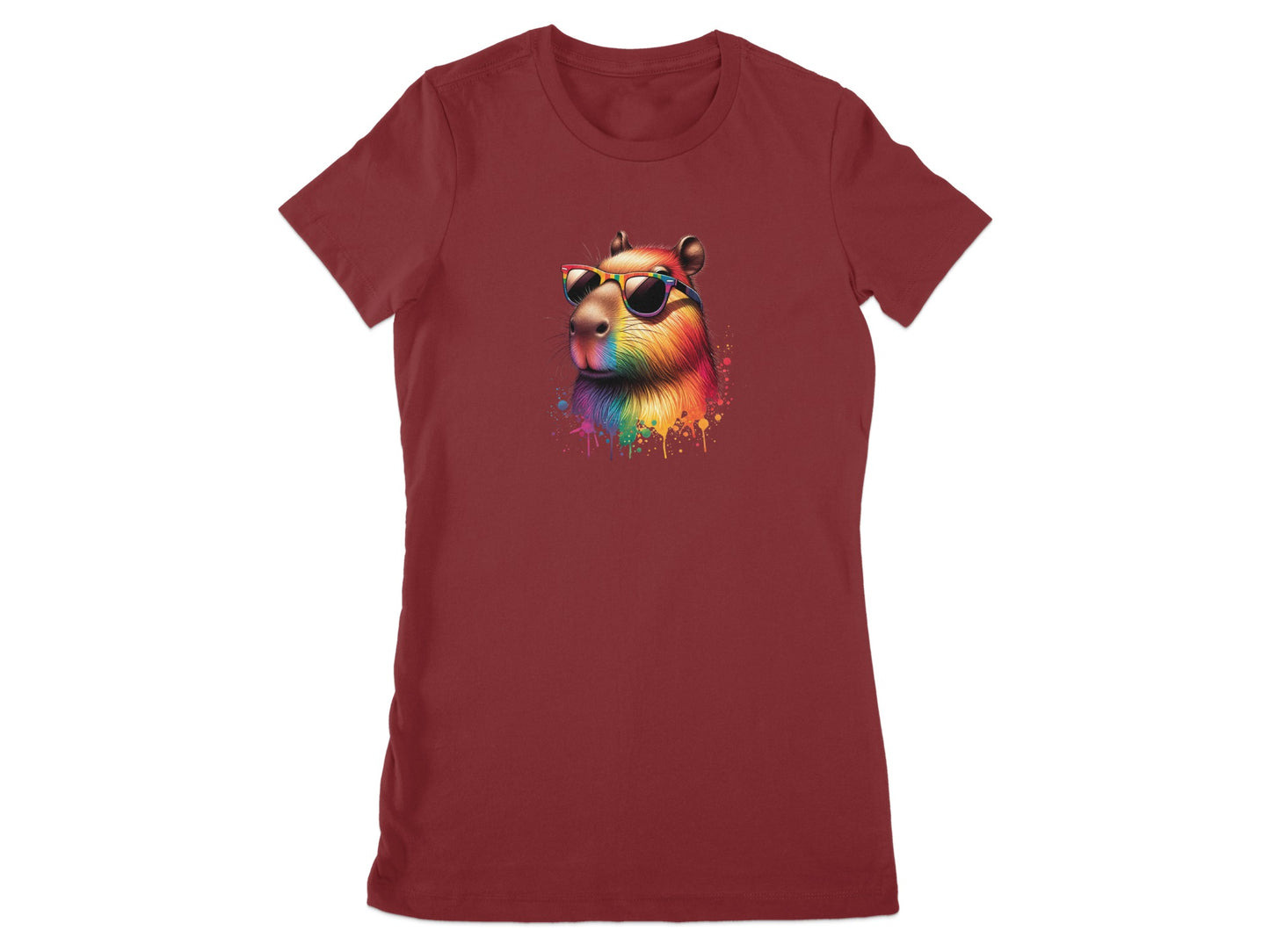 Cool Rainbow Capybara with Sunglasses T-shirt product type