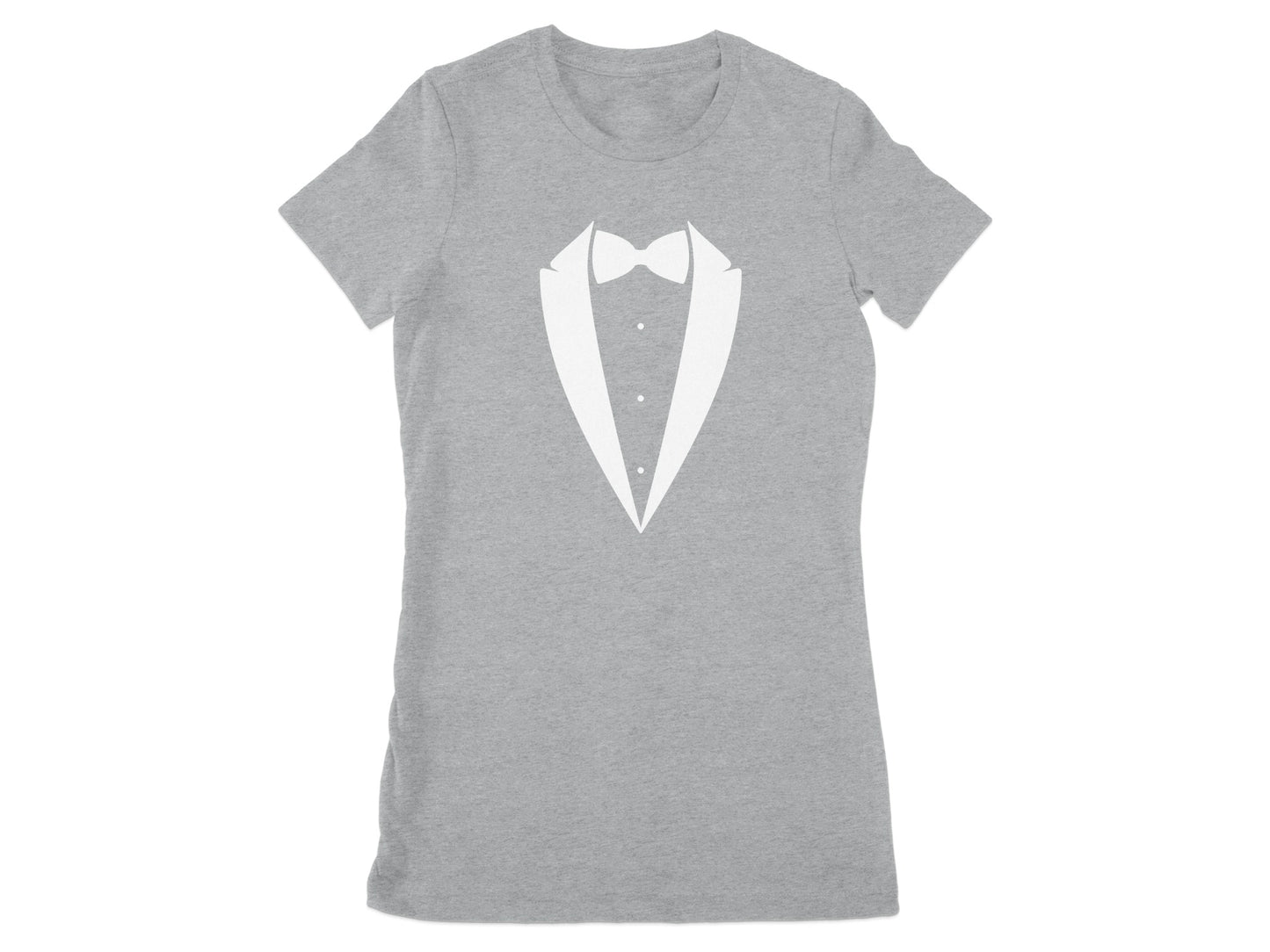 Formal Tuxedo Graphic Design Grey T-shirt product type