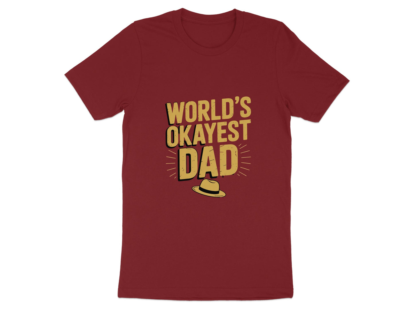 World's Okayest Dad Graphic Tee Fun Casual product type