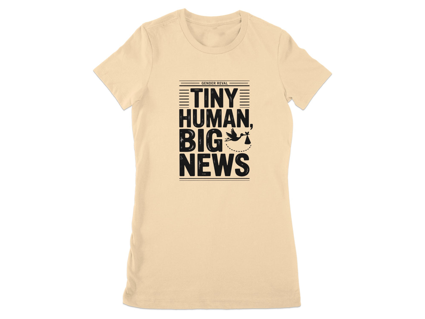 Tiny Human Big News Graphic Tee Shirt product type