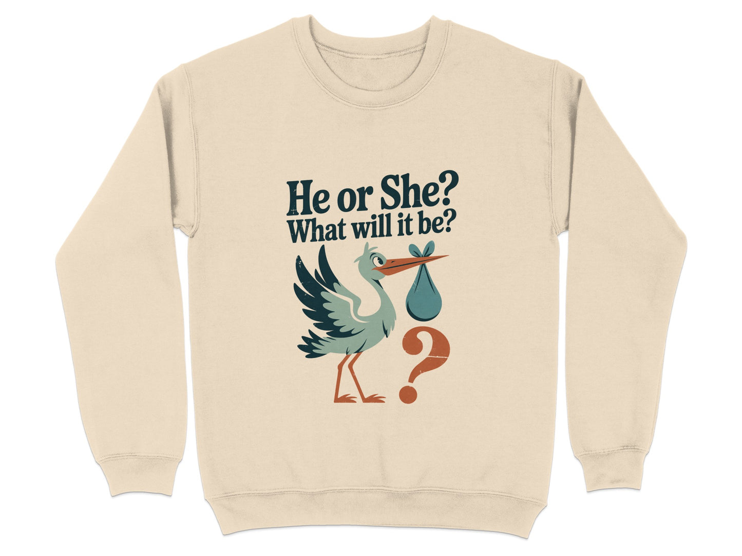 Gender Reveal Stork He or She Unisex Sweatshirt product type