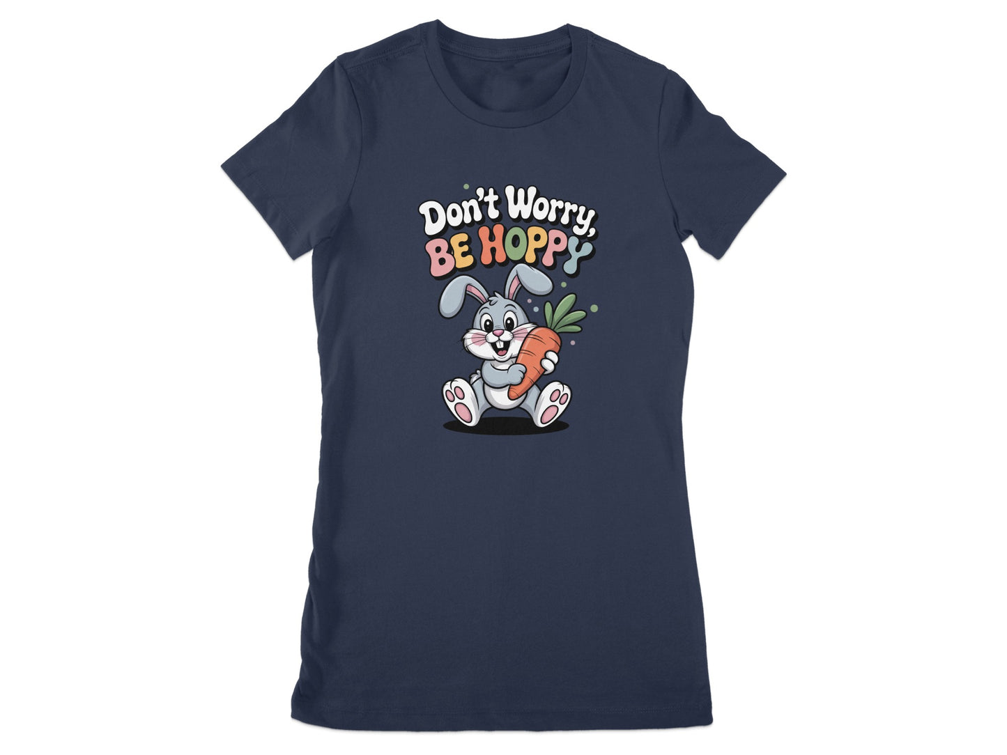 Don't Worry Be Hoppy Rabbit Graphic T-Shirt product