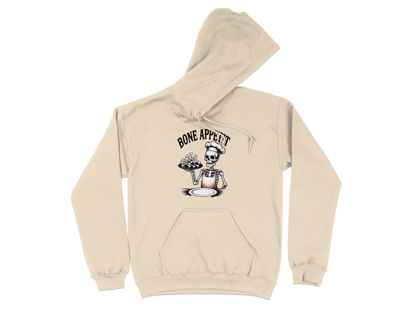 Bone Appetit Skeleton Printed Hooded Sweatshirt product