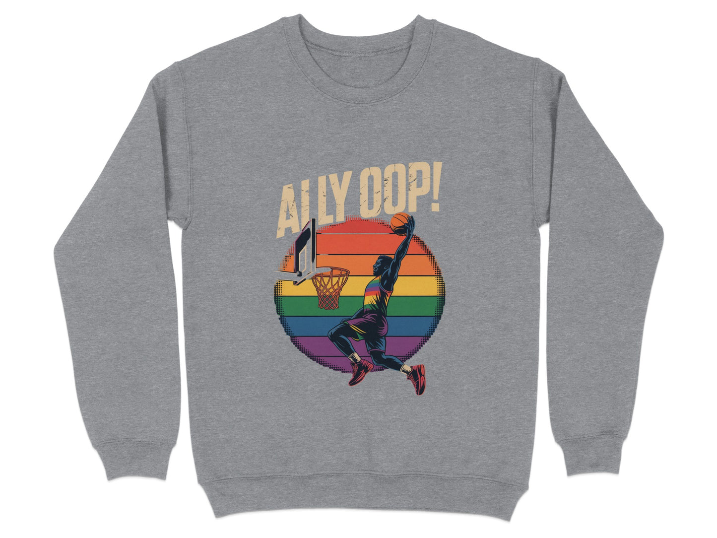 Slam Dunk Retro Rainbow Basketball Sweatshirt product