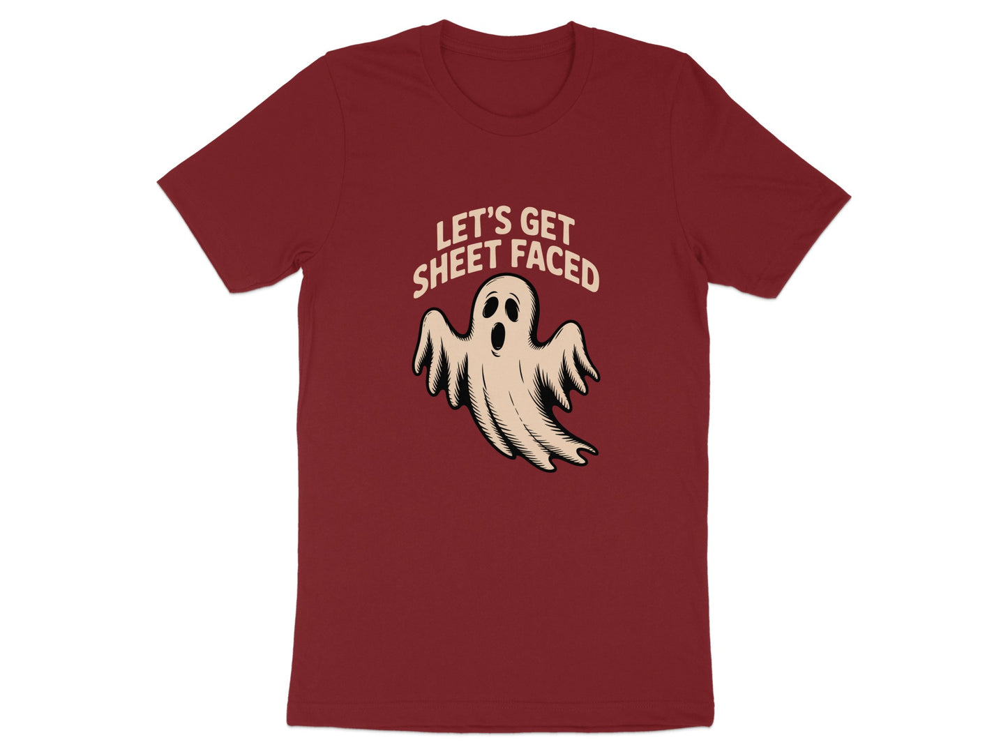 Let's Get Sheet Faced Ghost Design Tshirt product type