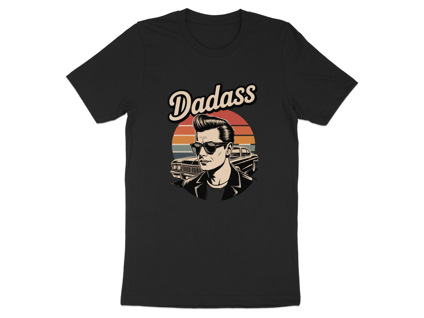 Dadass Graphic Car Art T-Shirt for Retro Clothing product type