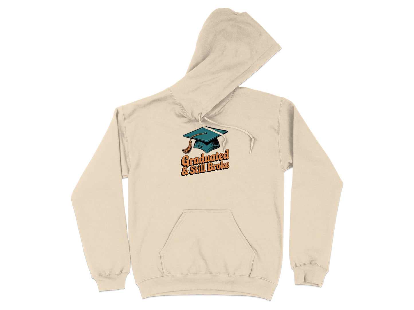 Graduated and Still Broke Printed Hoodie product type